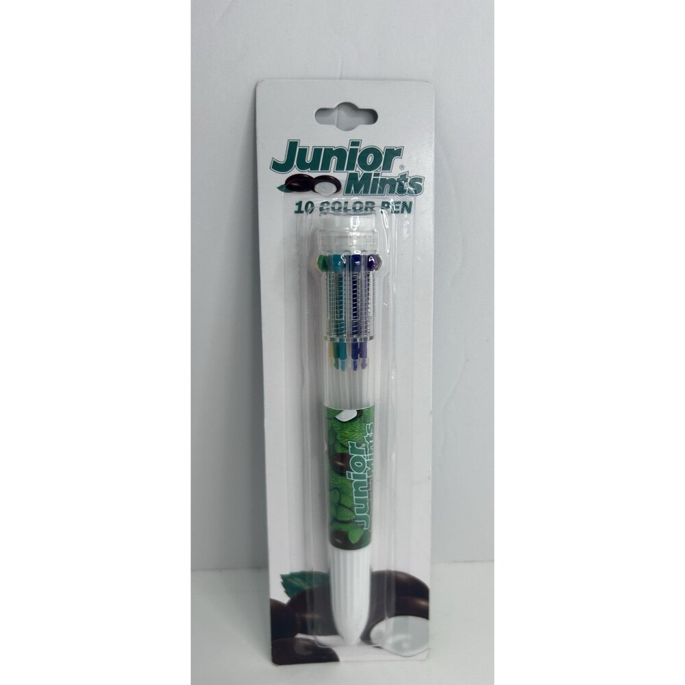 NEW Junior Mints Candy 10 Color Click Pen Sealed Collectible
